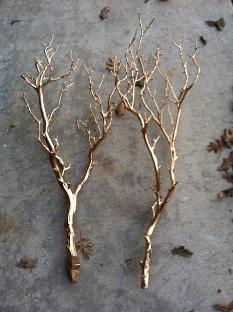 painted gold branches